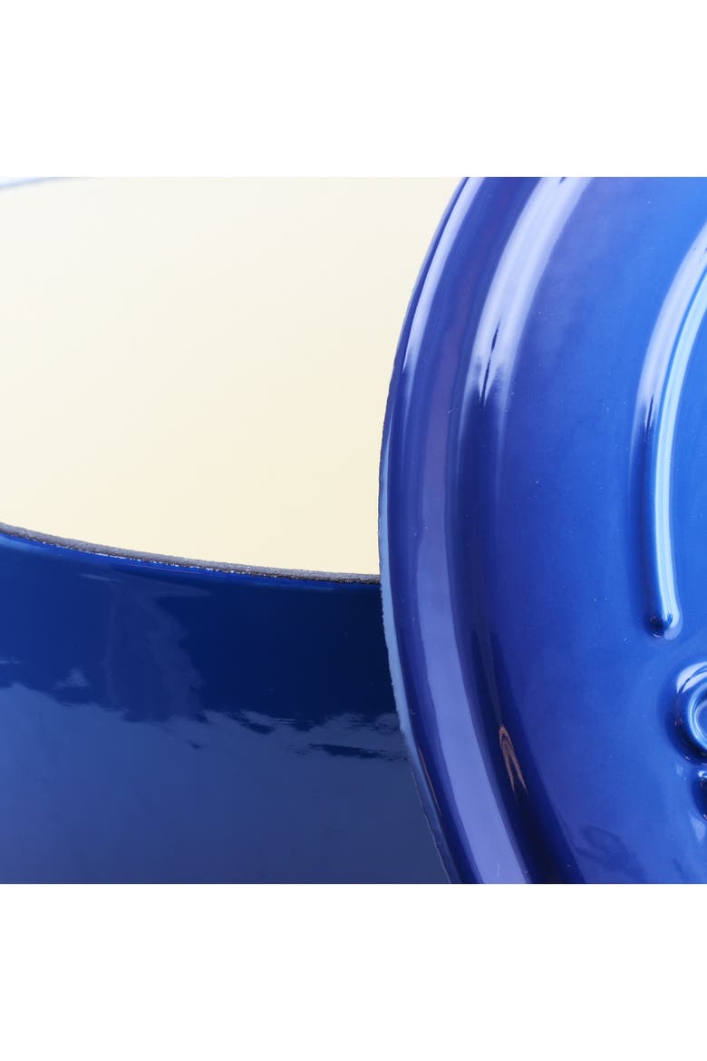 7 Quart Round Cast Iron Dutch Oven, Alternate, color, Blue