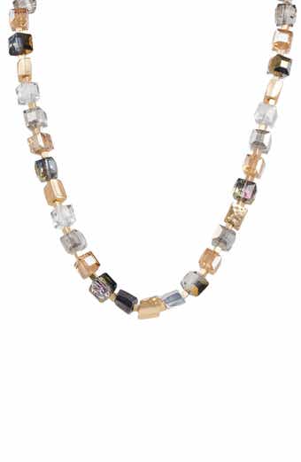 SAACHI Faceted Beaded & Stone Necklace