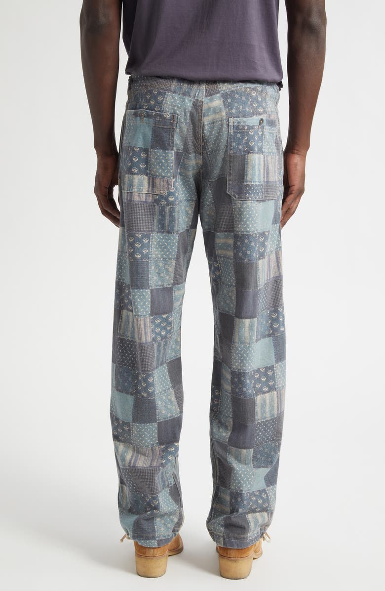 Double RL Patchwork Trompe l'Oeil Jersey Joggers, Alternate, color, Navy/ Multi