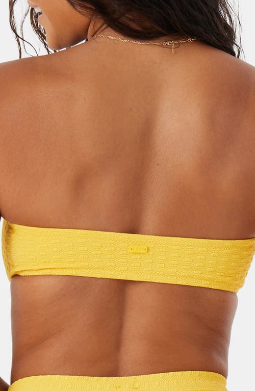 Roxy Haleiwa Bandeau Bikini Top In Yellow