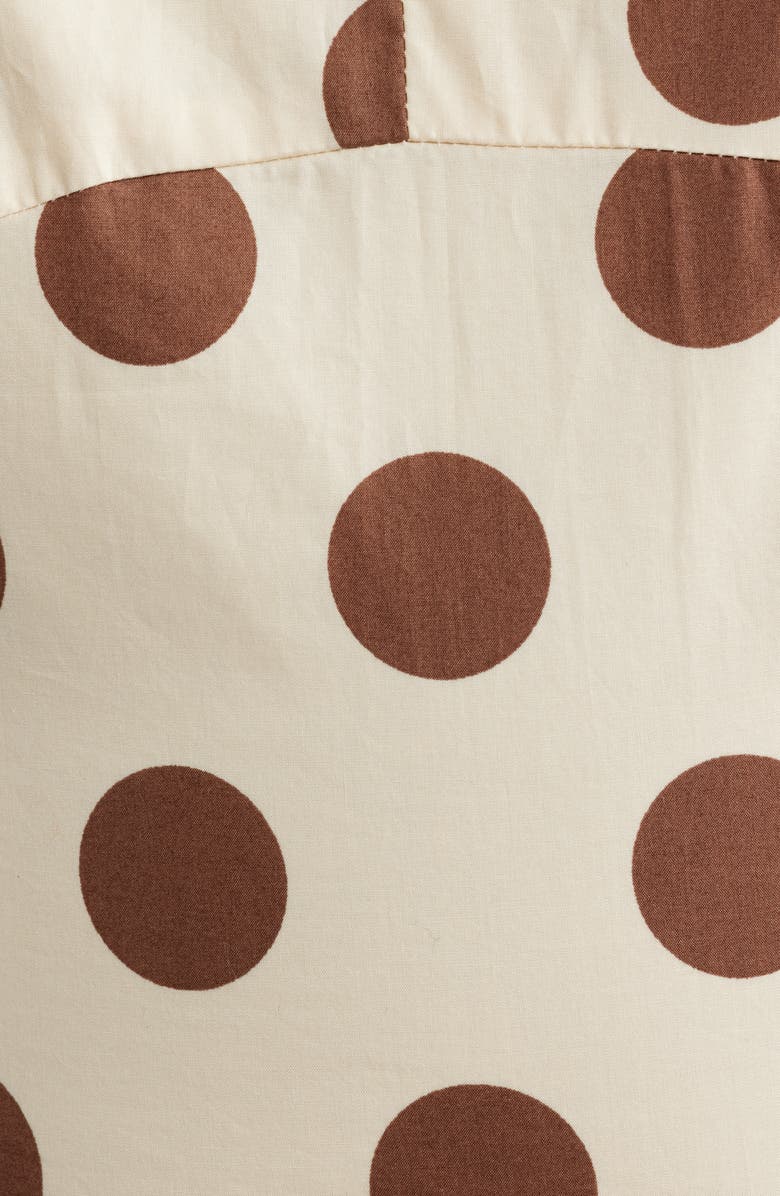 Lucy Paris Everly Dot Sleeveless Midi Dress, Alternate, color, Cream Brown