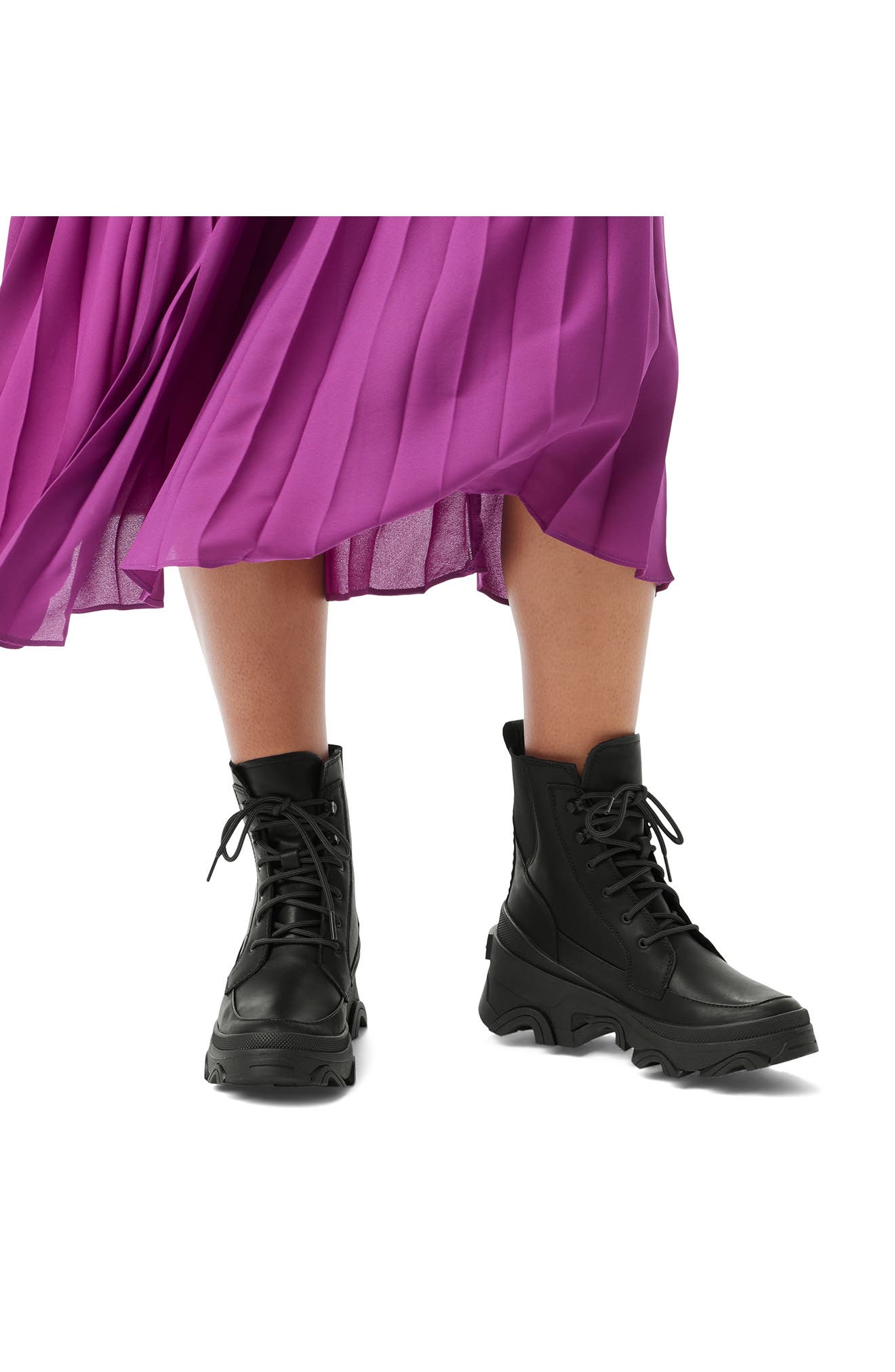 Brex™ Lace-Up Waterproof Bootie, Alternate, color, BLACK/ JET