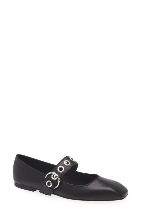 Uma Eyelet Mary Jane Flat (Women)
