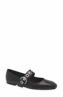aeyde Uma Eyelet Mary Jane Flat