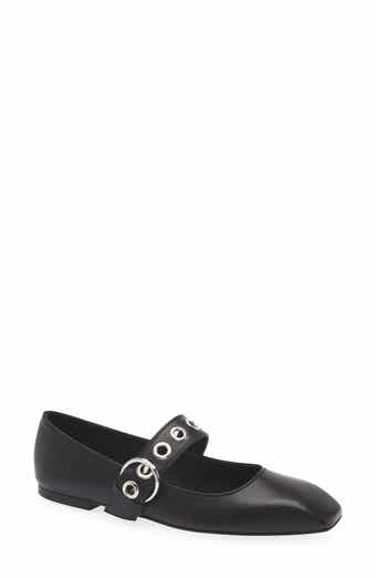aeyde Uma Eyelet Mary Jane Flat