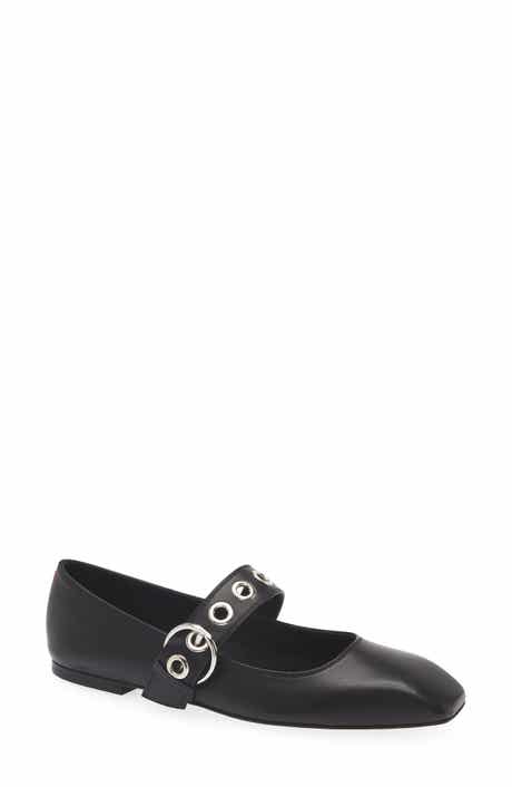 aeyde Uma Eyelet Mary Jane Flat
