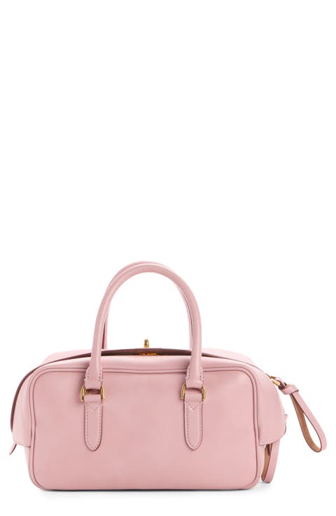 Small Le 7 Leather Bowling Bag