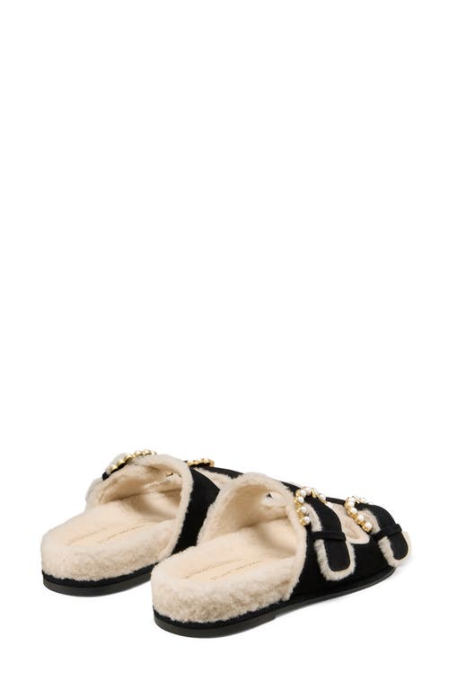Stuart Weitzman Piper Genuine Shearling Slide Sandal In Multi