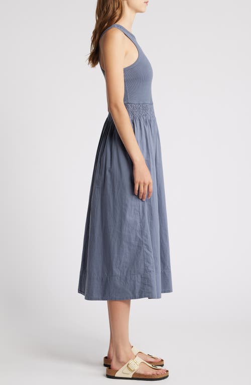 Faherty Trpoical Rib Tank Dress In Folkstone Grey