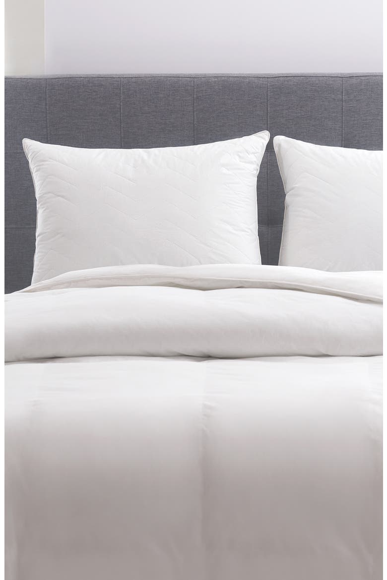 Hotel Luxe Set of 2 Herringbone Quilted Pillows, Alternate, color, WHITE