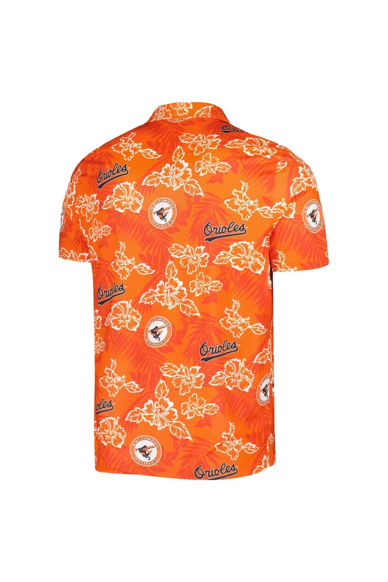 Men's Reyn Spooner Orange Baltimore Orioles Cooperstown Collection Puamana Print Polo, Alternate, color, Orange