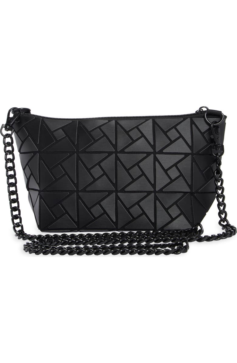 PATRIZIA LUCA Box Pattern Faux Leather Clutch, Alternate, color, Matte Black