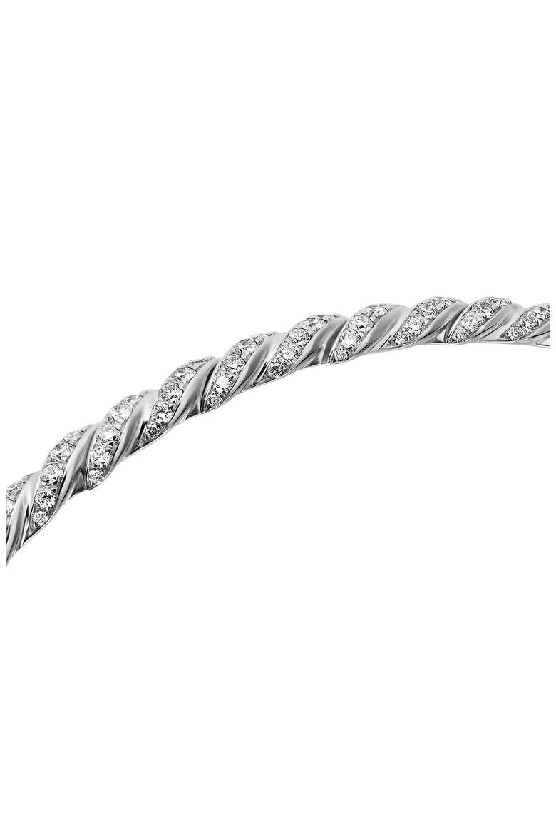 Pavéflex Single Row Bracelet with Diamonds in 18K White Gold, Alternate, color, WHITE GOLD/ DIAMOND