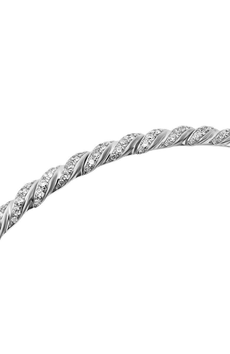 David Yurman Pavéflex Single Row Bracelet with Diamonds in 18K White Gold, Alternate, color, White Gold/ Diamond