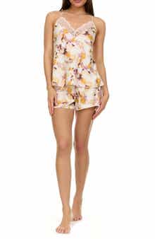 Flora By Flora Nikrooz Cindy Print Charmuse Camisole & Shorts Pajamas