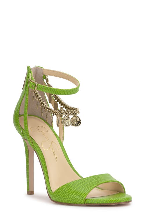 Jessica Simpson Jetser Ankle Strap Sandal In Lizard Green