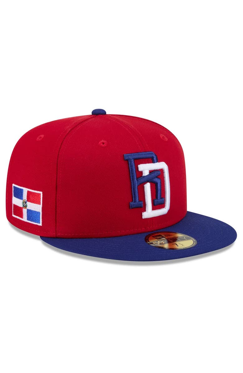 New Era Men's New Era  Red/Blue Dominican Republic Baseball 2026 World Baseball Classic 59FIFTY Fitted Hat, Main, color, Red