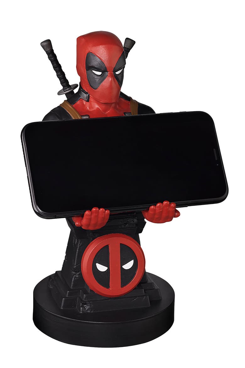 Marvel Deadpool Plinth Phone and Gaming Controller Holder, Alternate, color, Multicolored
