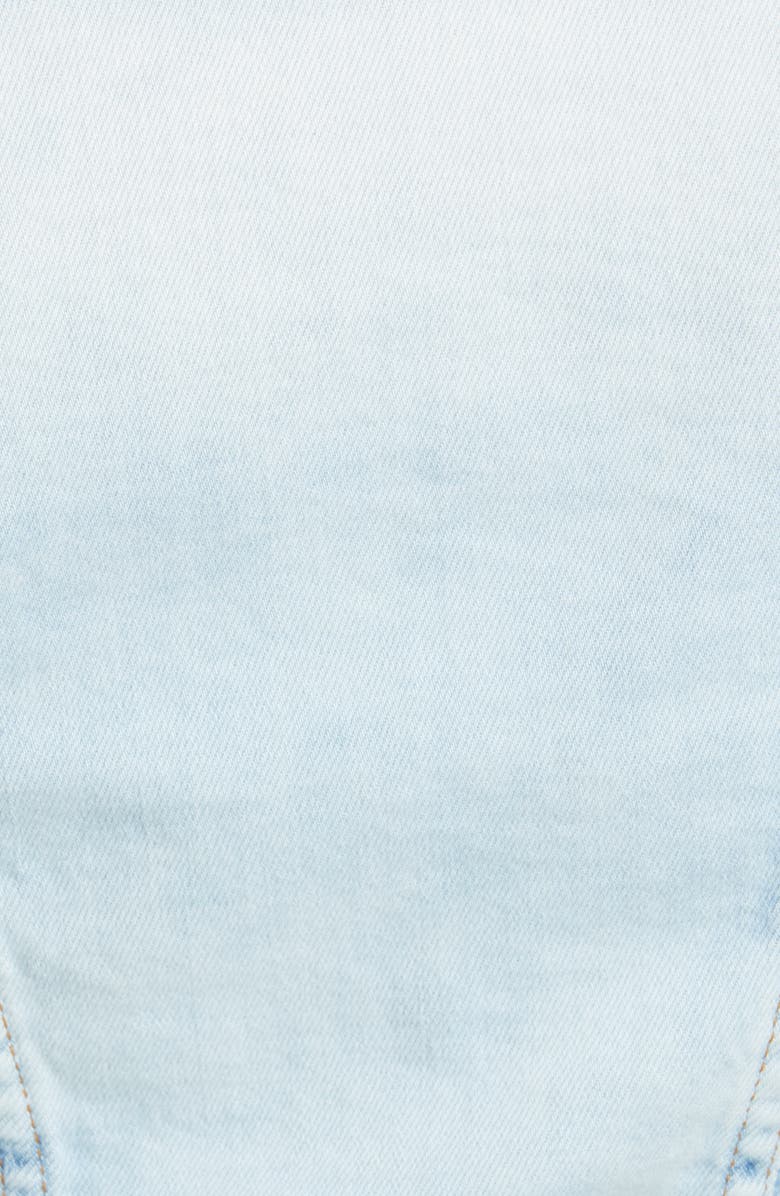 L'AGENCE Janelle Raw Cut Slim Denim Jacket, Alternate, color,