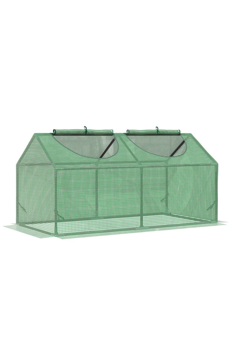 Outsunny Mini Greenhouse, Main, color, Green