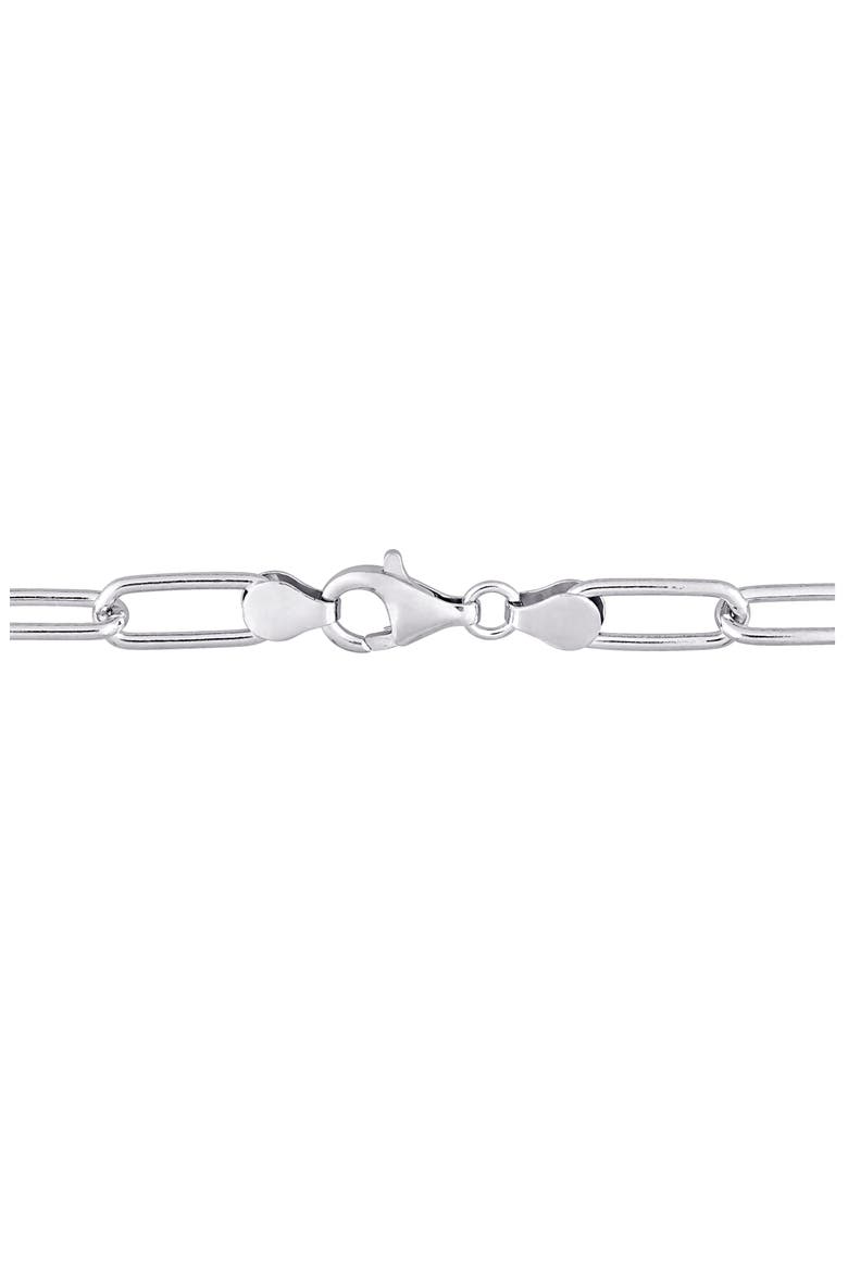 Men's Paper Clip Chain Bracelet, Alternate, color, SILVER