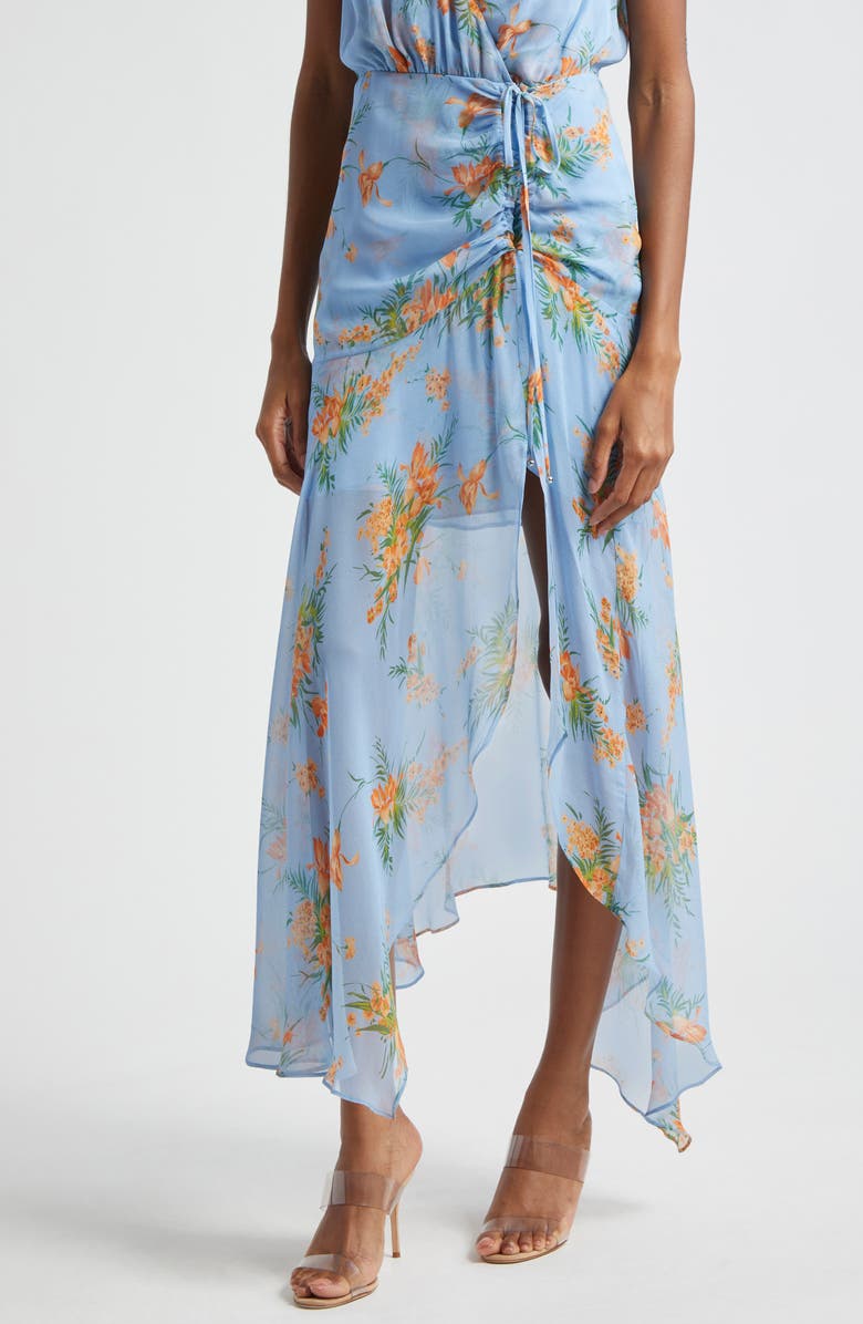 Veronica Beard Dovima Floral Print Sleeveless Silk Dress, Alternate, color, 