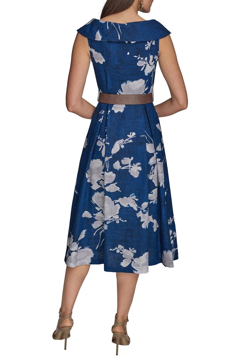 Floral Linen Blend Dress, Alternate, color, MARBELLA M