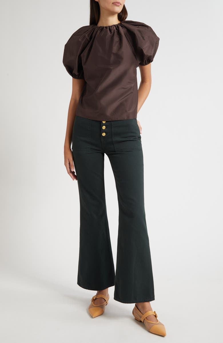 Ulla Johnson Talie Puff Sleeve Top, Alternate, color, Sequoia