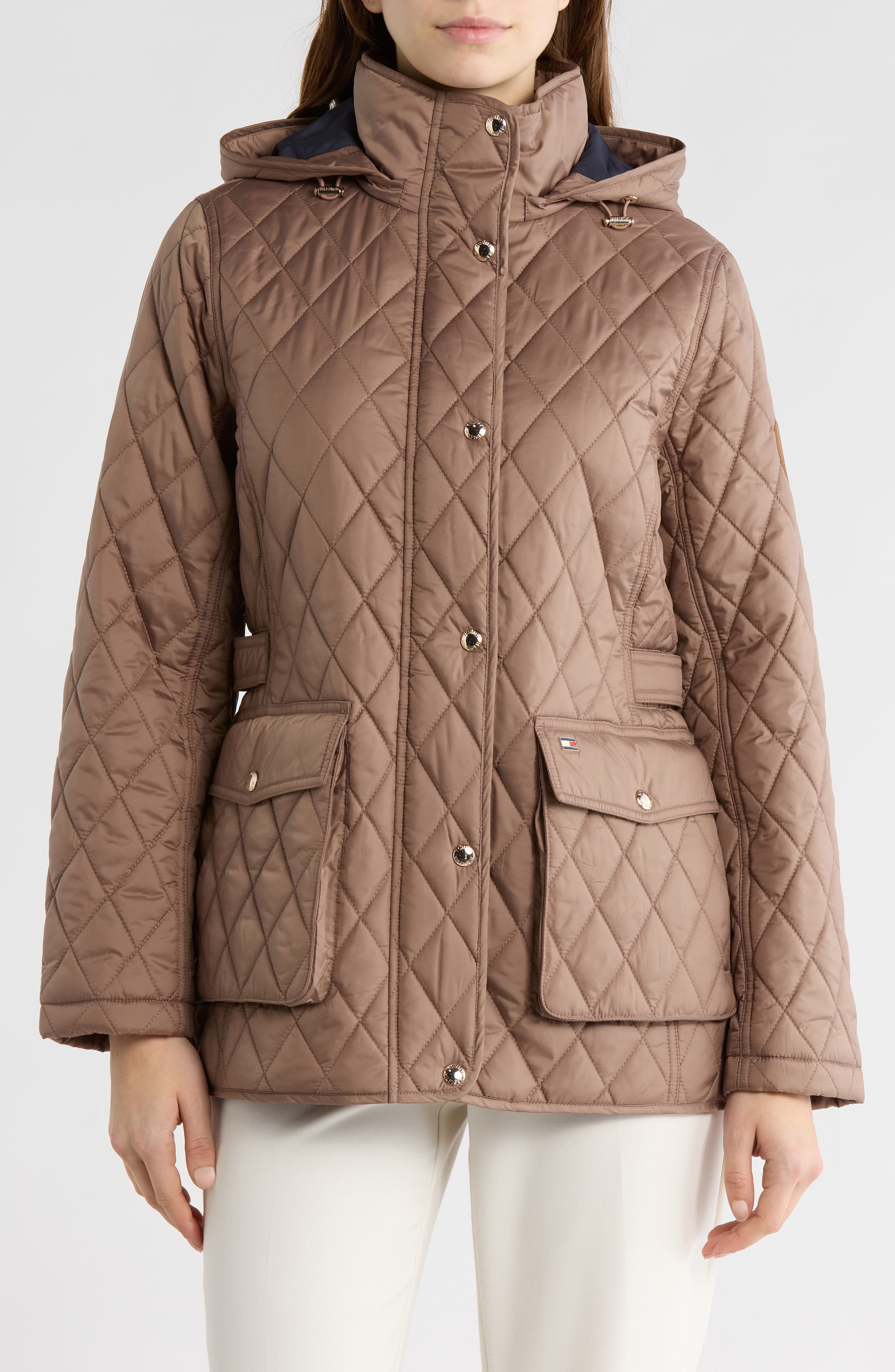 Tommy Hilfiger Hooded Diamond Quilted Jacket