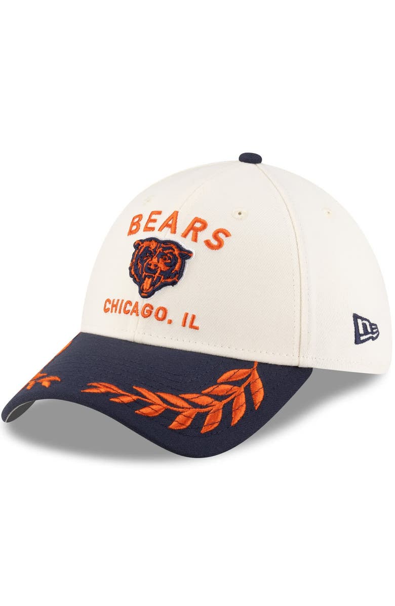 New Era Men's New Era Cream/Navy Chicago Bears 2025 NFL Draft 39THIRTY Flex Hat, Main, color, Cream