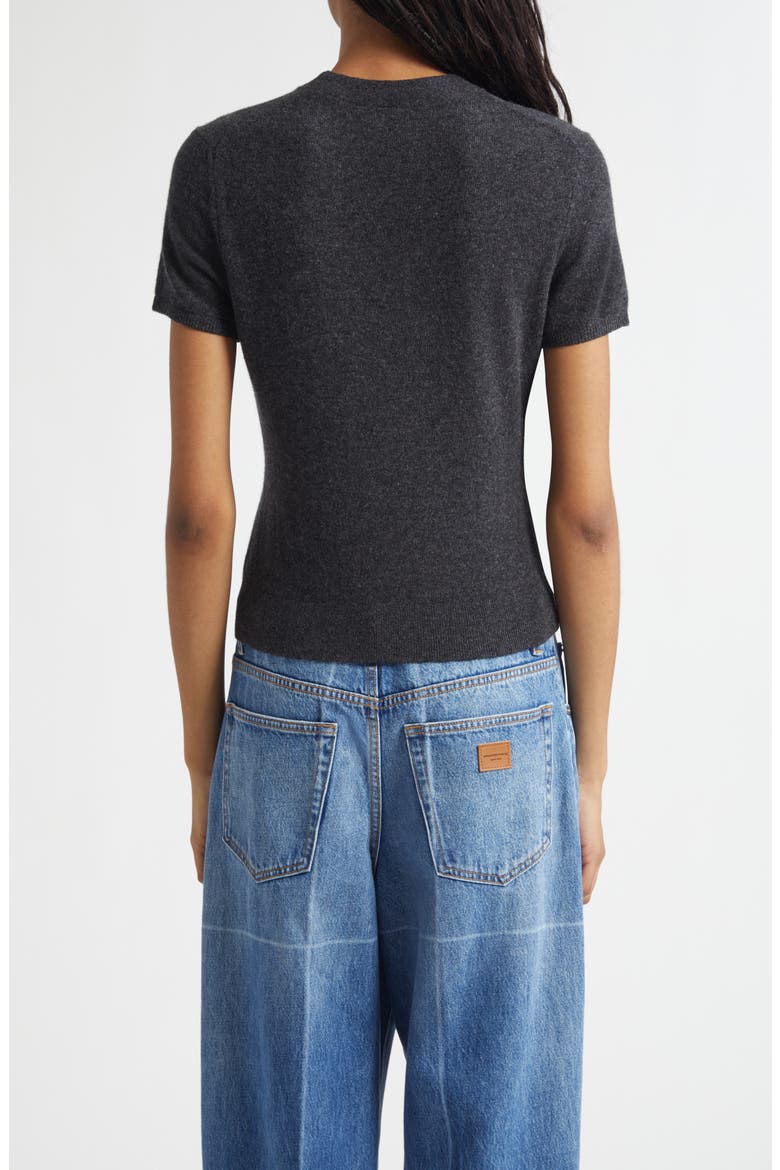 Logo Wool Knit Top, Alternate, color, CHARCOAL