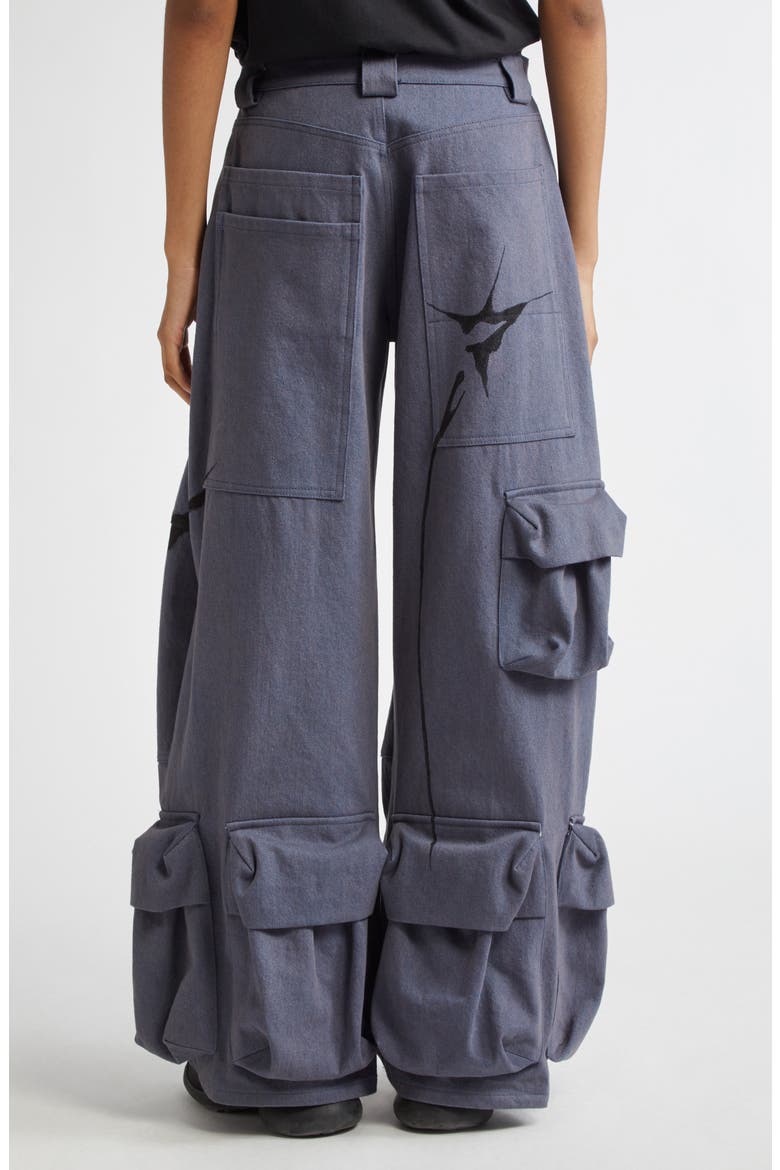 Garden Oversize Cotton Cargo Pants, Alternate, color, CHARCOAL