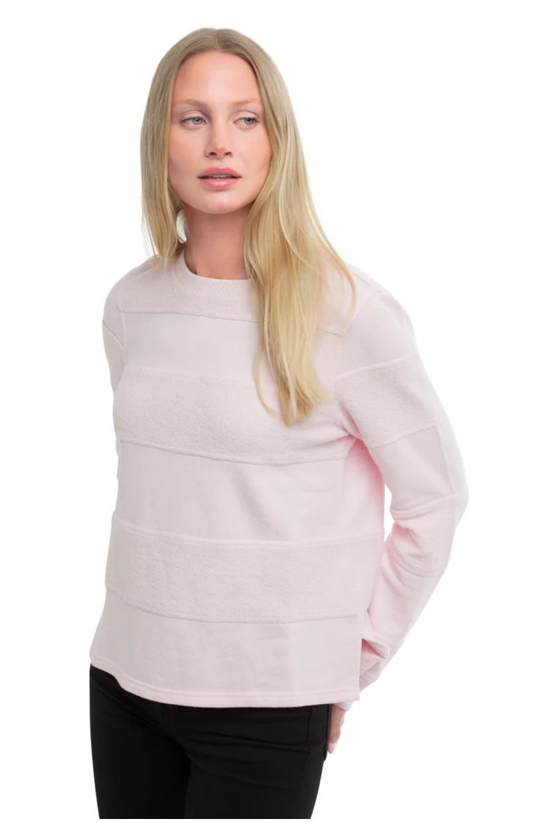 WILT Clothing Striped Sweatshirt, Alternate, color, Pinkaboo