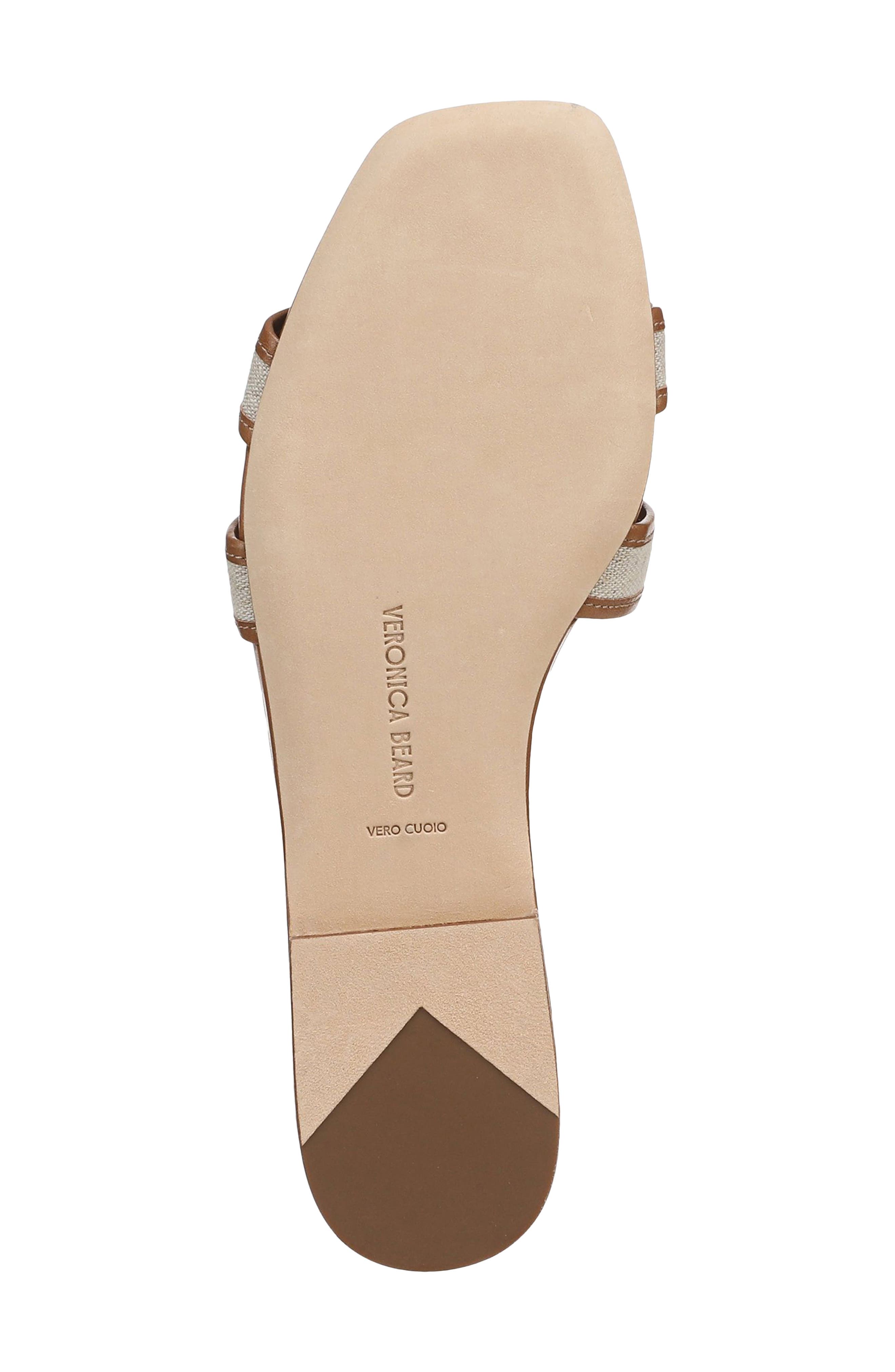 Via Mixed Media Slide Sandal, Alternate, color, HONEY/ NATURAL