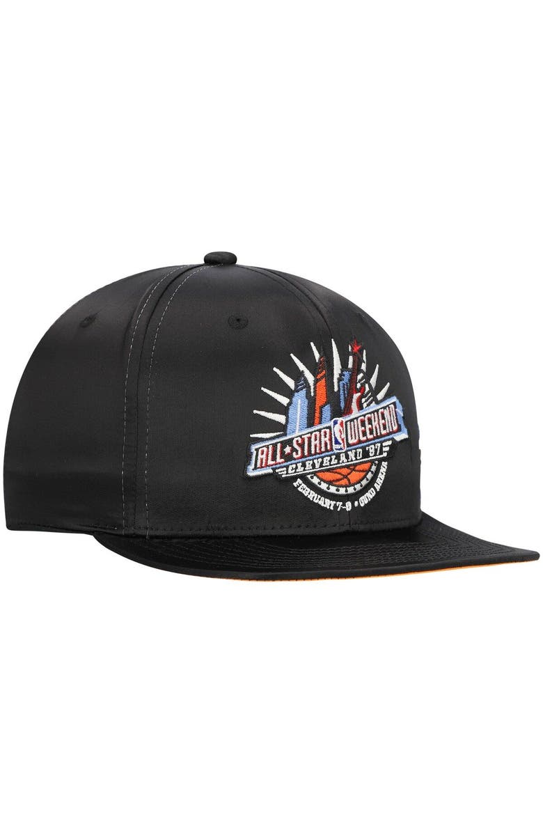 Mitchell & Ness Men's Mitchell & Ness Black 1997 NBA All-Star Game Hardwood Classics Slick Back Snapback Hat, Alternate, color, 