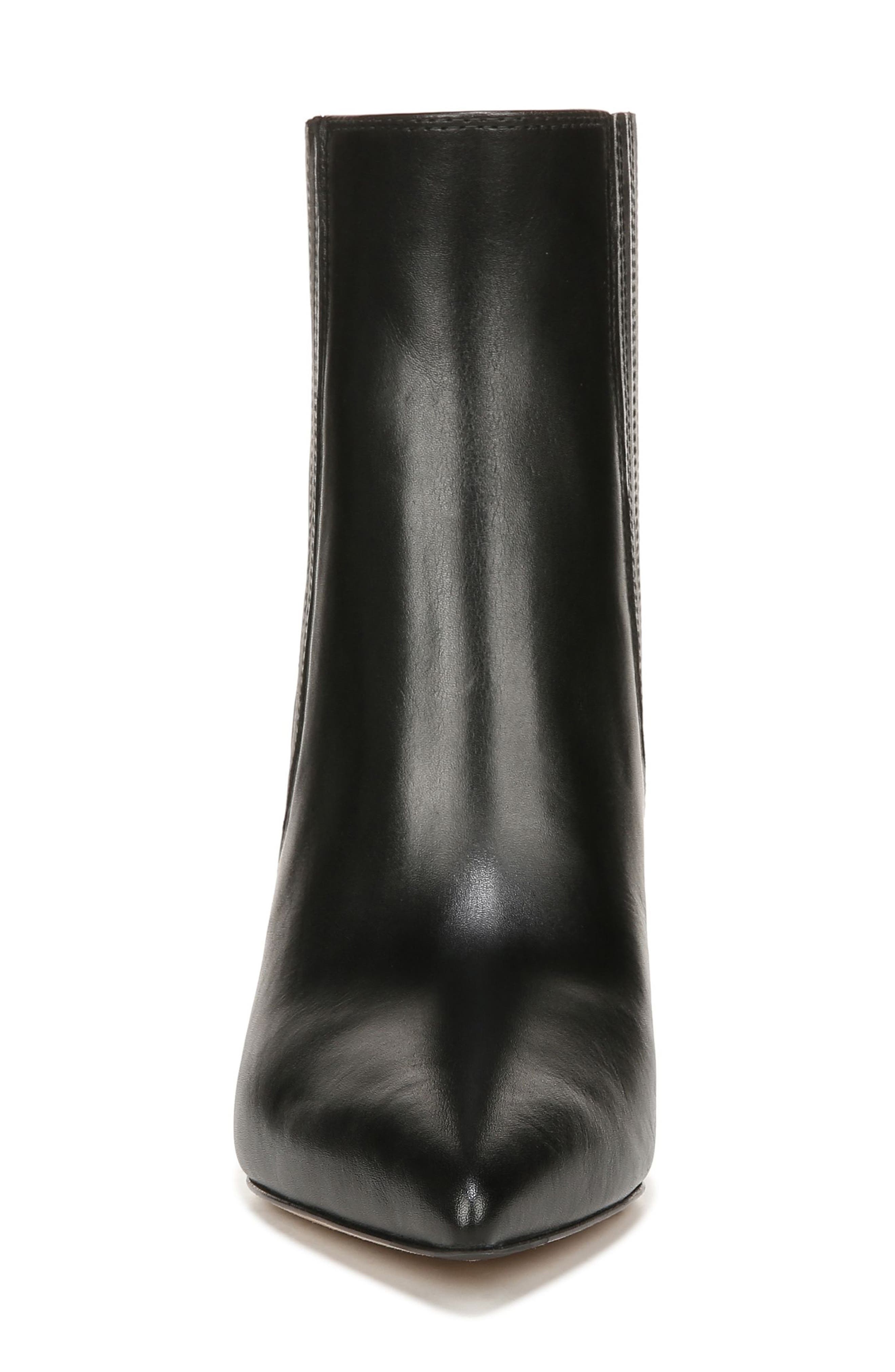 Veronica Beard Lisa 70mm Pointed Toe Bootie, Alternate, color, Black Leather