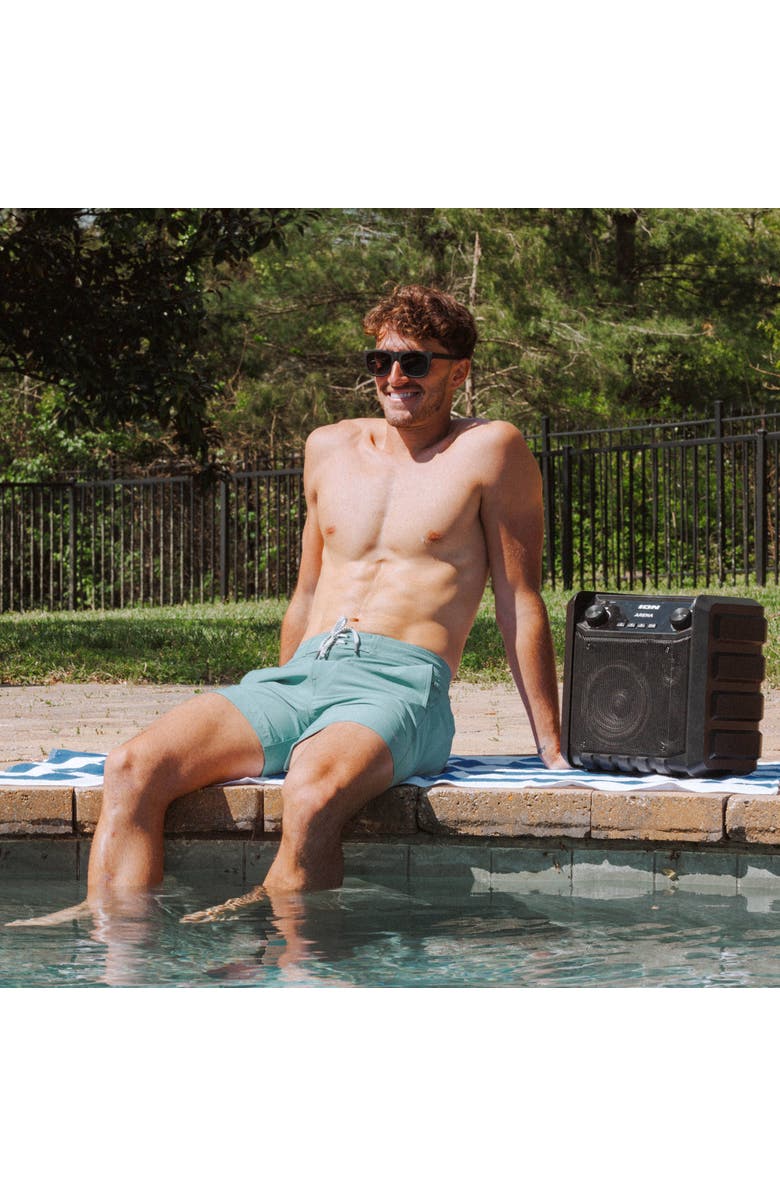 Myles Apparel Seacliff Board Short, Alternate, color, Green Gray