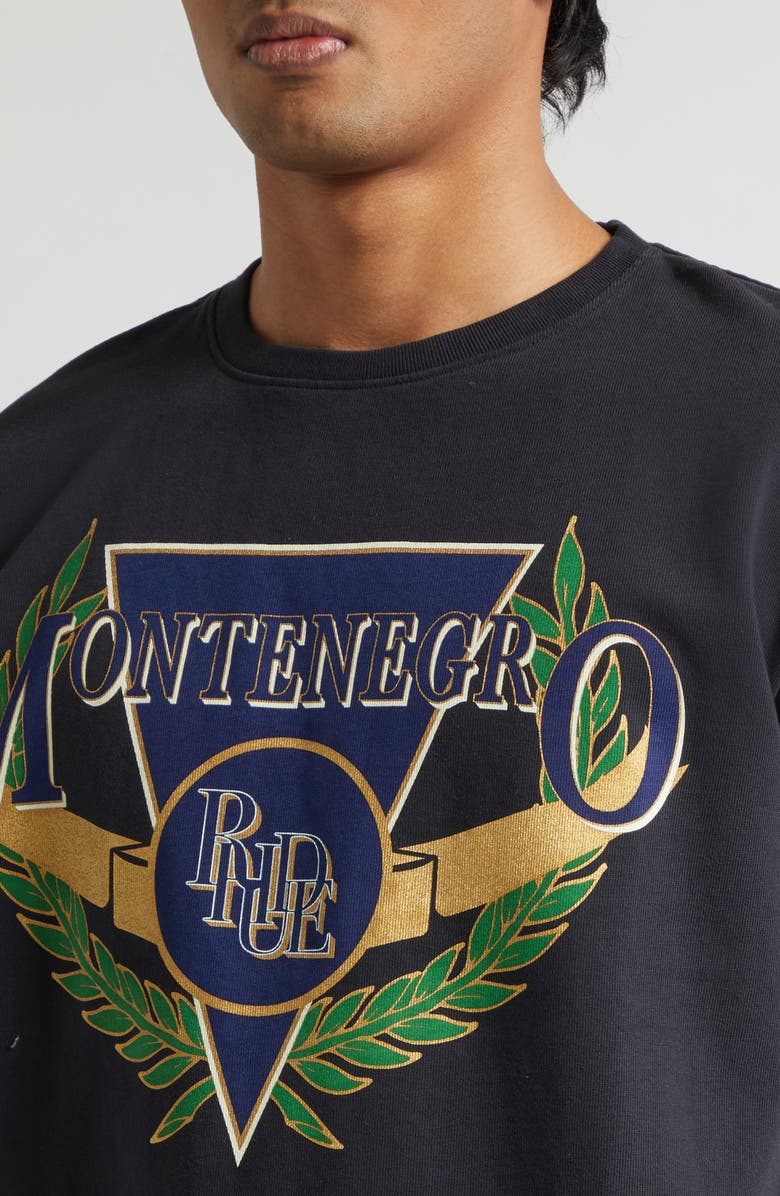 Rhude Montenegro Regatta T-Shirt, Alternate, color, Vintage Black/ Navy/ Green