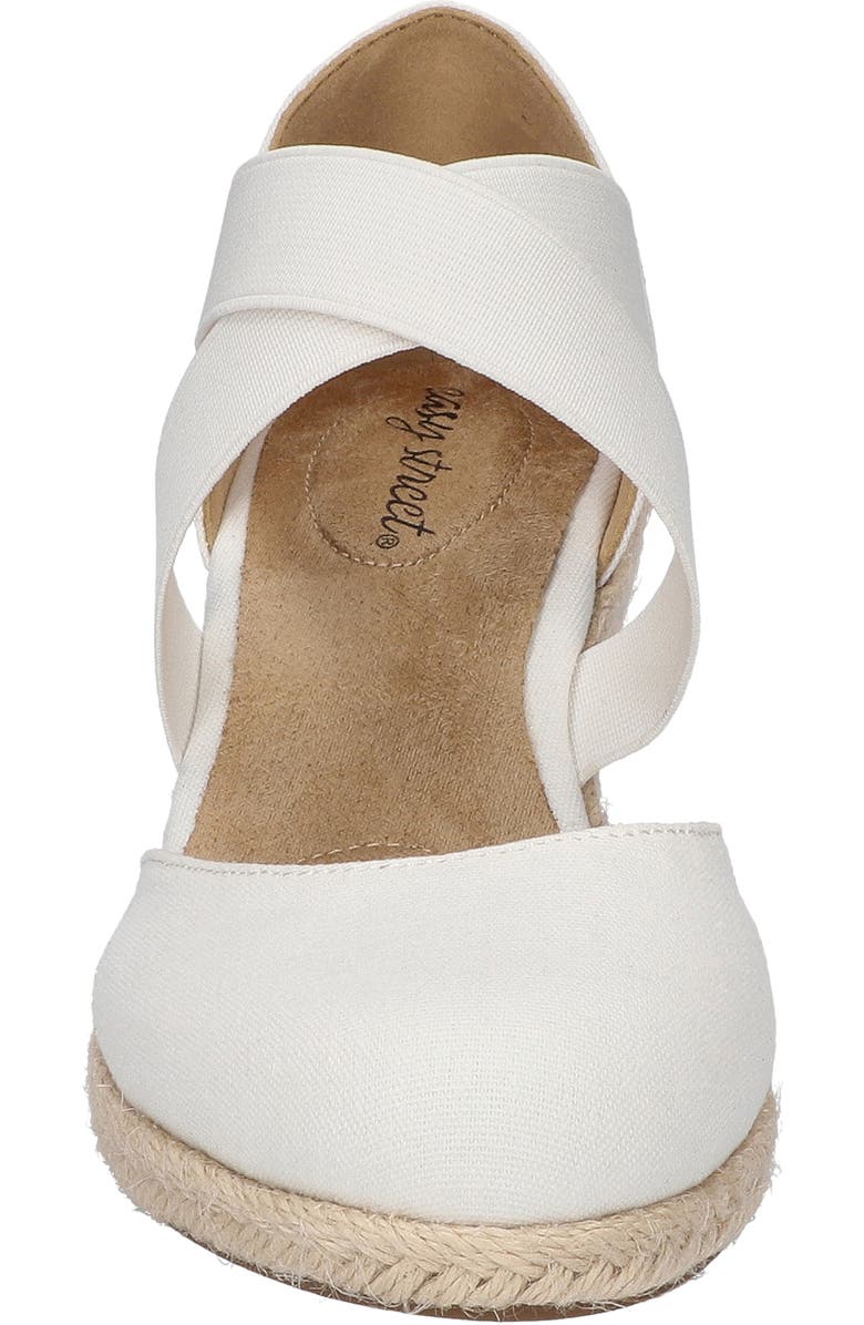 EASY STREET Pari Espadrille Platform Wedge, Alternate, color, White Canvas