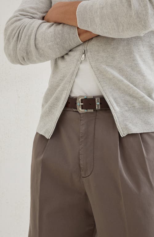Brunello Cucinelli Comfort Gabardine Trousers In Gray