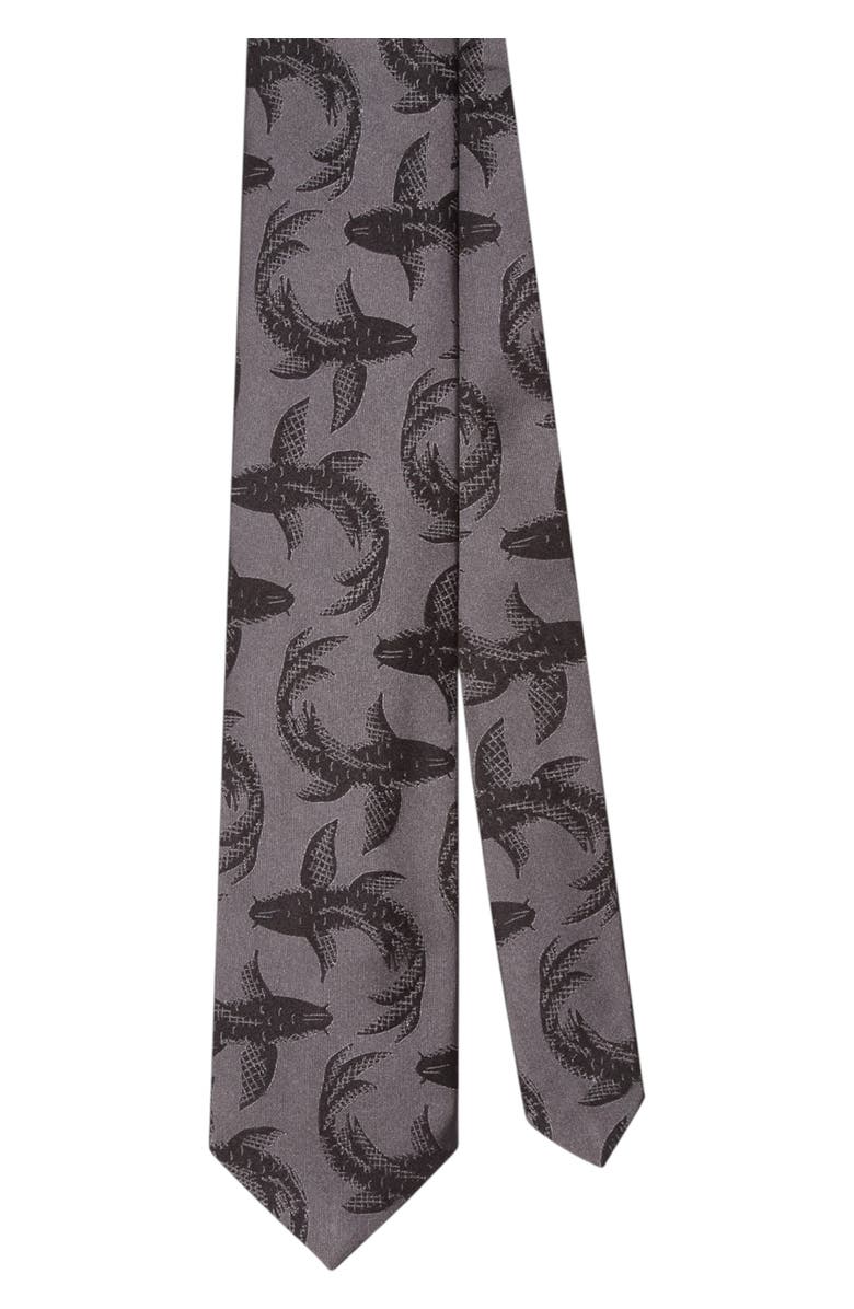 Robert Talbott Robert Koi Fish Jacquard Best of Class Necktie, Main, color, Gray
