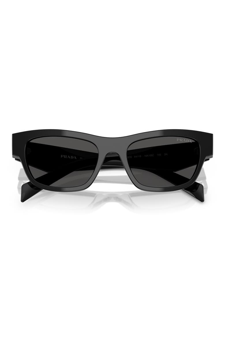 52mm Butterfly Polarized Sunglasses, Alternate, color, BLACK