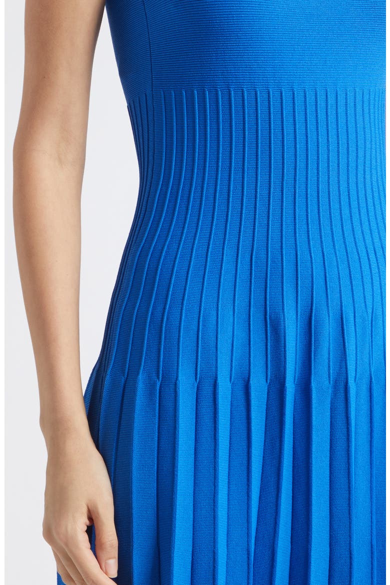 Ellison Pleated Midi Dress, Alternate, color, COBALT