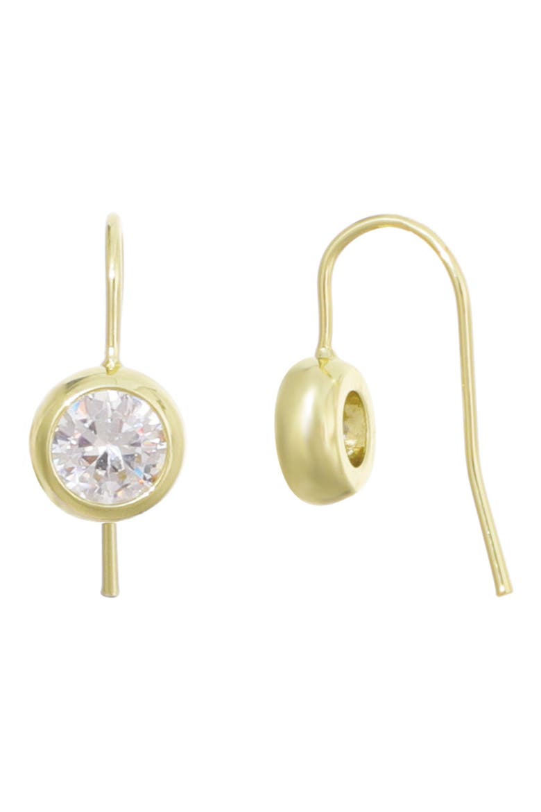 14K Gold Plate Crystal Earrings, Main, color, GOLD