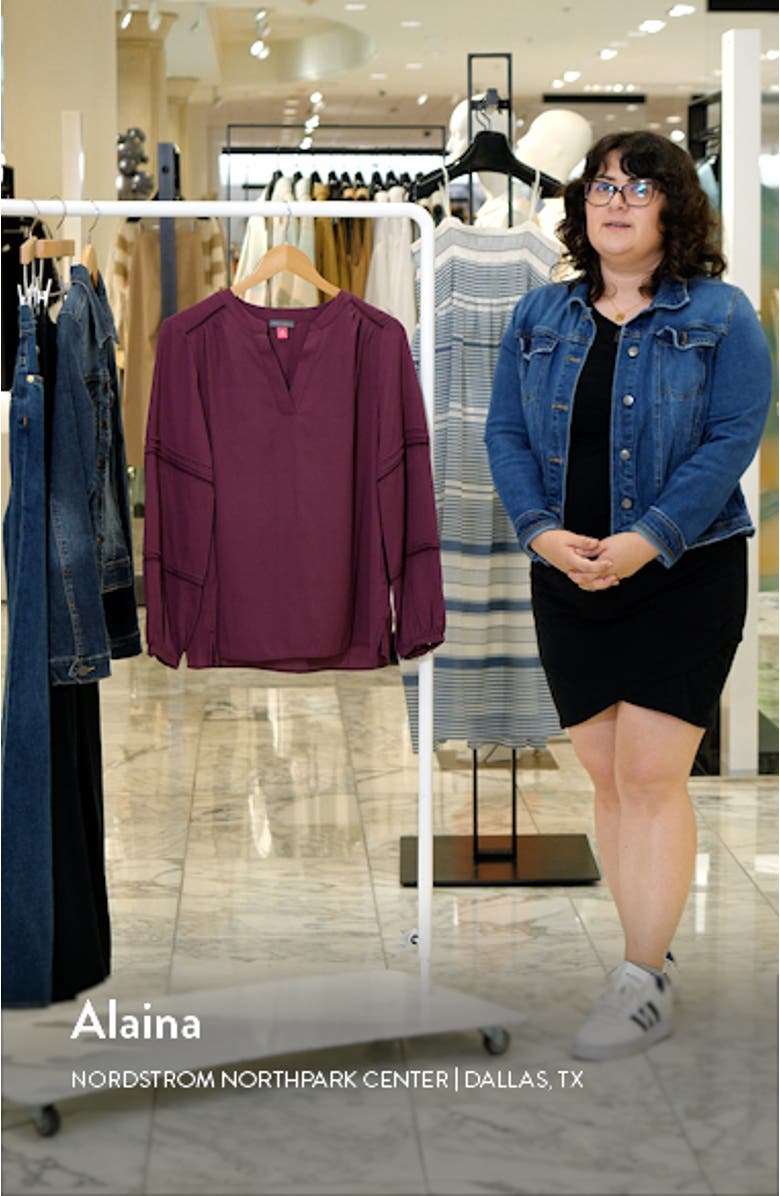 Split Neck Popover Blouse, sales video thumbnail