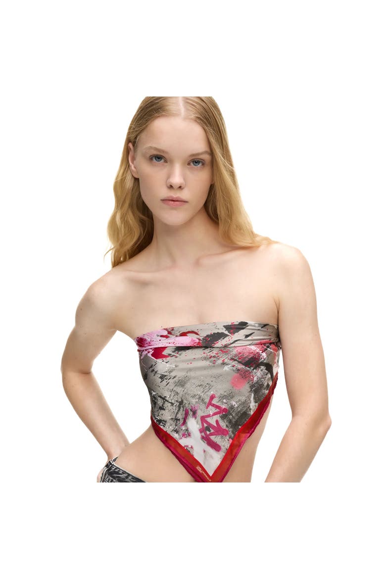 Women's Graffiti Bandana, Main, color, Painters Print AOP Pink