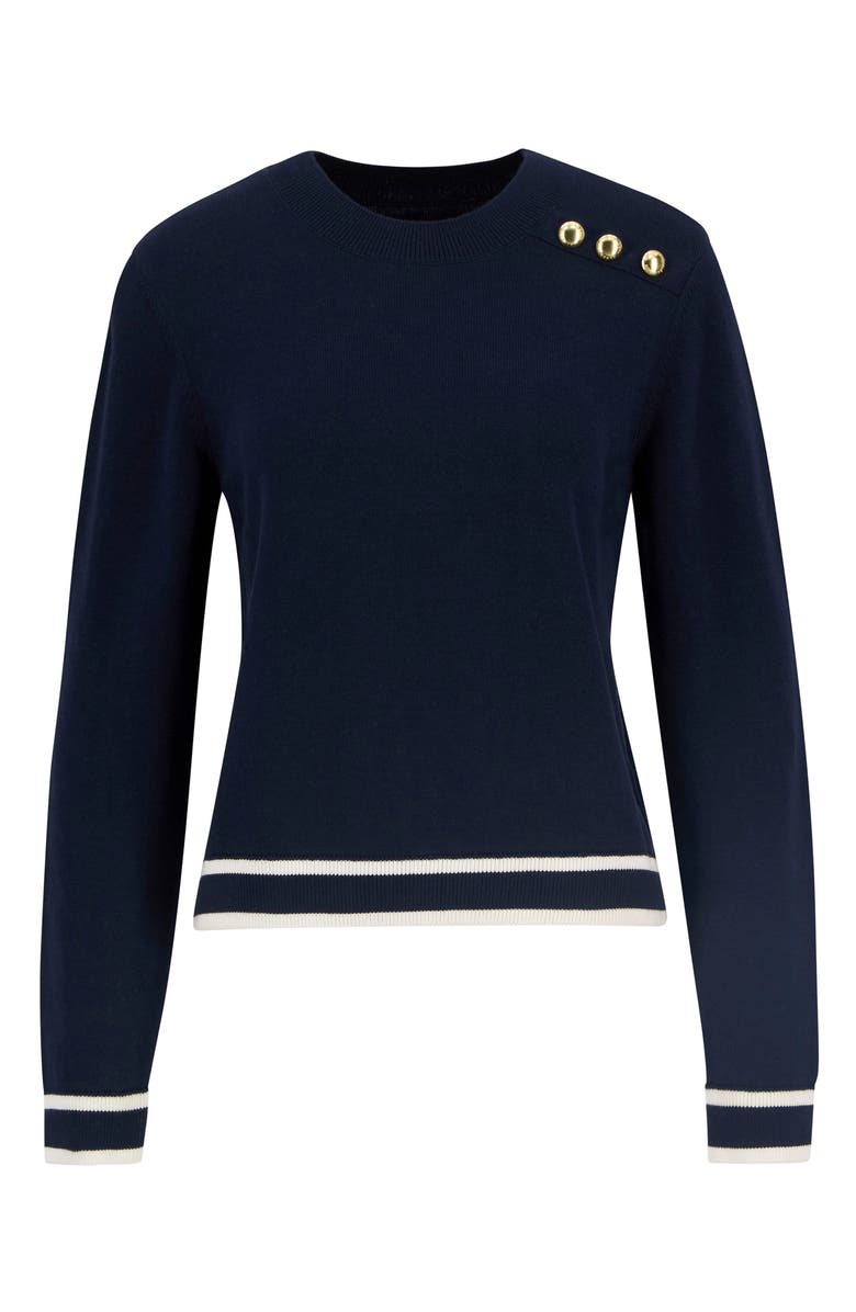 Barbour Avery Cotton & Modal Sweater, Alternate, color, Navy