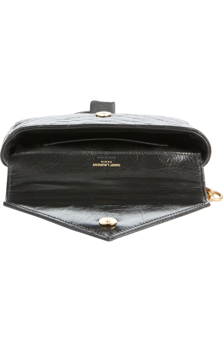 Saint Laurent Mini College Matelassé Leather Crossbody Bag, Alternate, color,