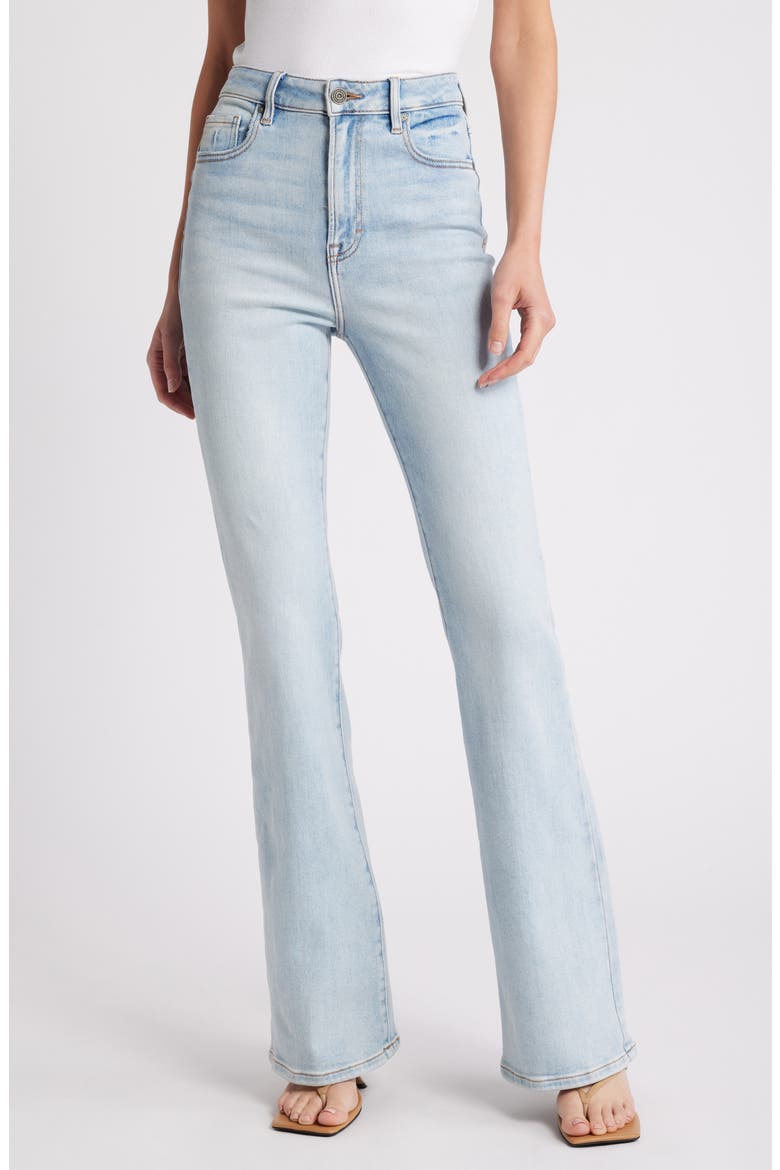 High Waist Flare Jeans, Main, color, LIGHT WASH