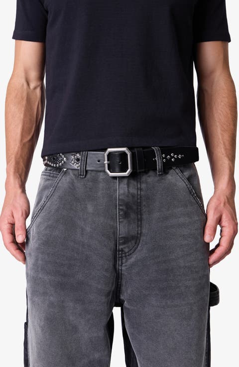Mojave Studded Leather Belt